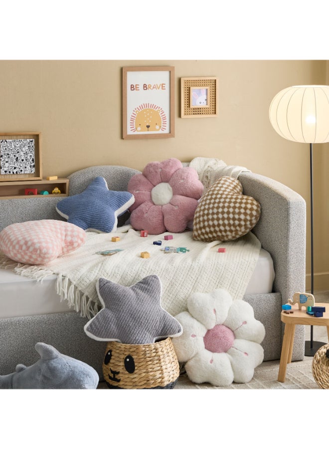 Home Box Heart Shaped Cushion - Pink Checkered - Image 4